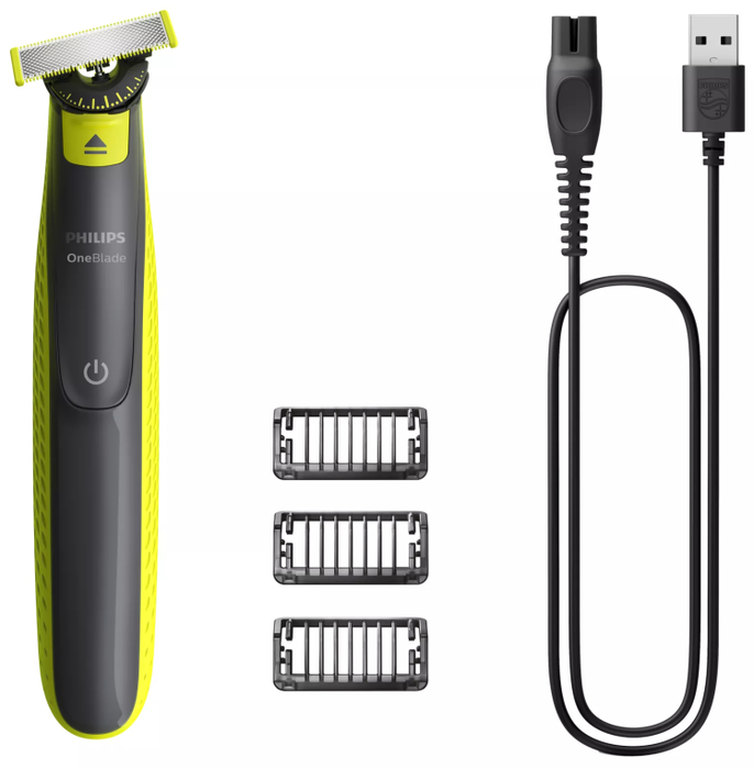Philips OneBlade 360 QP2724/23 Afeitadora con 3 peines guía, Carbón vegetal y Cal