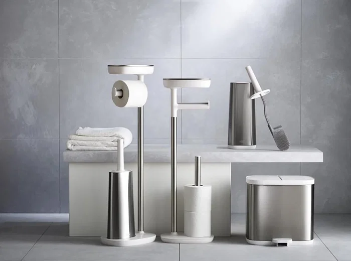 Joseph Joseph EasyStore SST Toilet Roll Hold con Cepillo de Inodoro