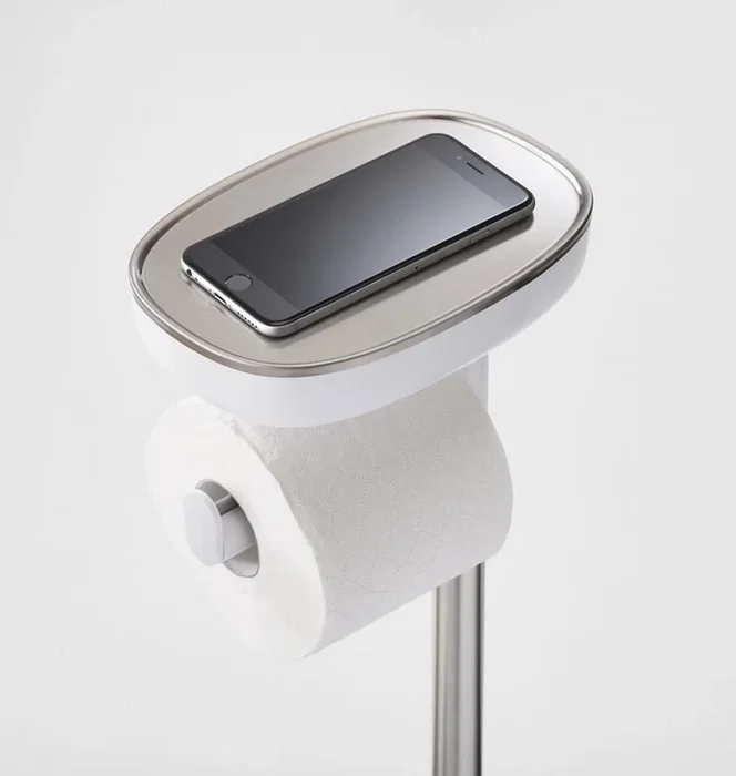 Joseph Joseph EasyStore SST Toilet Roll Hold con Cepillo de Inodoro