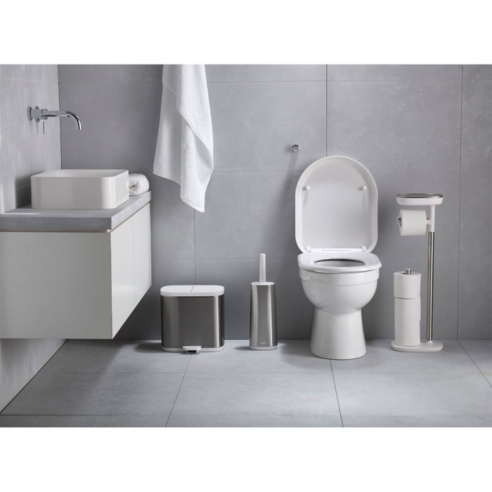 Joseph Joseph EasyStore SST Toilet Roll Hold con Cepillo de Inodoro