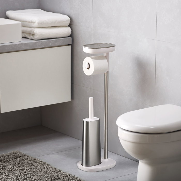 Joseph Joseph EasyStore SST Toilet Roll Hold con Cepillo de Inodoro