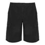 Roly Bermuda Armour Negra, Pantalón Corto Hombre con 6 Bolsillos (2 Frontales, 2 Laterales, 2 Traseros), Cintura Elástica Ajustable, 80% Poliéster 20% Algodón, Talla 2XL