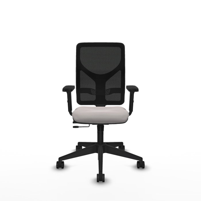PIQUERAS Y CRESPO Silla de oficina Motilla con mecanismo Sincro/Traslack, Blanco/Negro