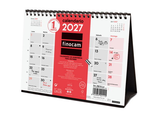 FINOCAM Calendario de Sobremesa Triangular 2027 Neutro FINOCAM Calendario de Sobremesa Triangular 2027 Neutro