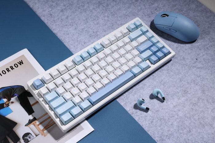 Mchose G75-4A Teclado Mecánico Gaming Inalámbrico RGB 83 Teclas Azul Distribución Polaca Mchose G75-4A Teclado Mecánico Gaming Inalámbrico RGB 83 Teclas Azul Distribución Polaca
