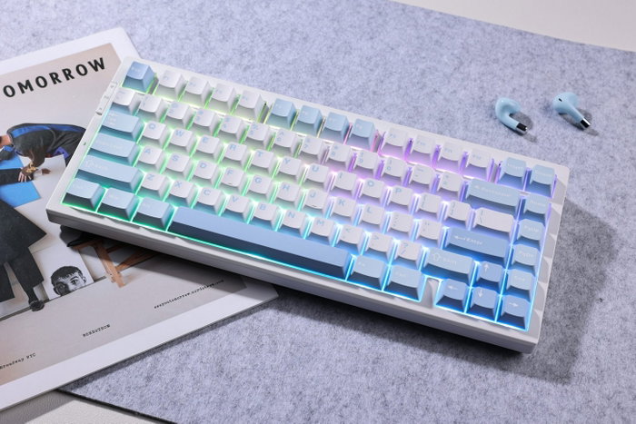 Mchose G75-4A Teclado Mecánico Gaming Inalámbrico RGB 83 Teclas Azul Distribución Polaca Mchose G75-4A Teclado Mecánico Gaming Inalámbrico RGB 83 Teclas Azul Distribución Polaca
