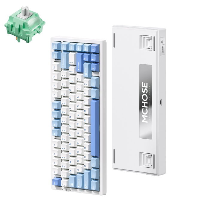 Mchose G75-4A Teclado Mecánico Gaming Inalámbrico RGB 83 Teclas Azul Distribución Polaca Mchose G75-4A Teclado Mecánico Gaming Inalámbrico RGB 83 Teclas Azul Distribución Polaca