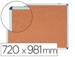Bi-office Vitrina de Anuncios Interior Fondo Corcho Marco Aluminio Cerradura 720x981 mm