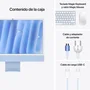 Apple iMac M4 (2024) - Ordenador Todo en Uno con pantalla Retina 4.5K 24" - Chip Apple M4 (10 núcleos CPU, 10 núcleos GPU) - 16 GB RAM - 256 GB SSD - Color Azul