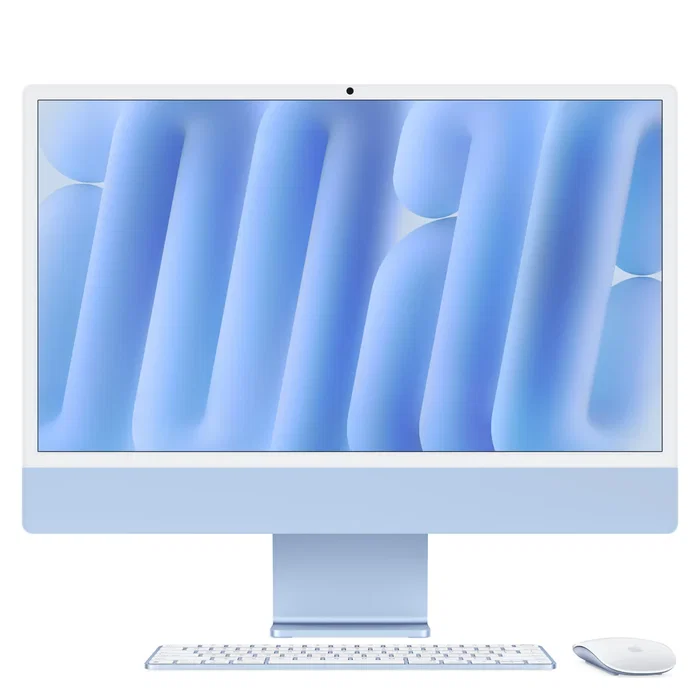 Apple iMac M4 (2024) - Ordenador Todo en Uno con pantalla Retina 4.5K 24" - Chip Apple M4 (10 núcleos CPU, 10 núcleos GPU) - 16 GB RAM - 256 GB SSD - Color Azul