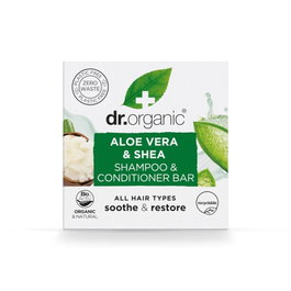 Dr. Organic Champú y Acondicionador Sólido Aloe Vera y Karité