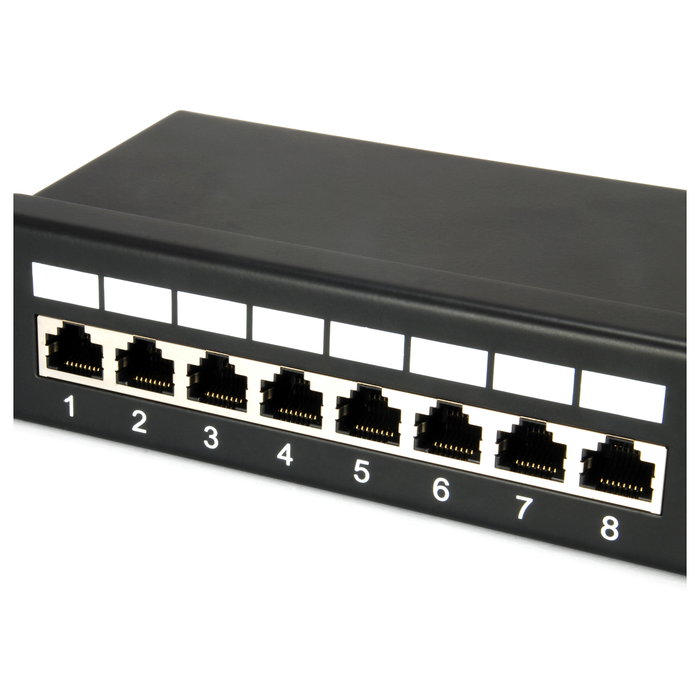 EQUIP Patchpanel 24x RJ45 Cat5e 19 pulg FTP 1U negro