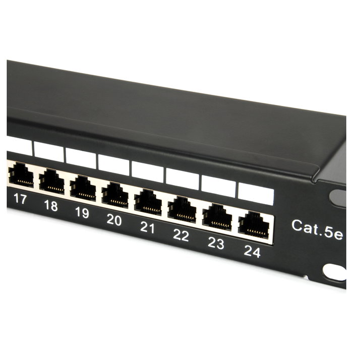 EQUIP Patchpanel 24x RJ45 Cat5e 19 pulg FTP 1U negro