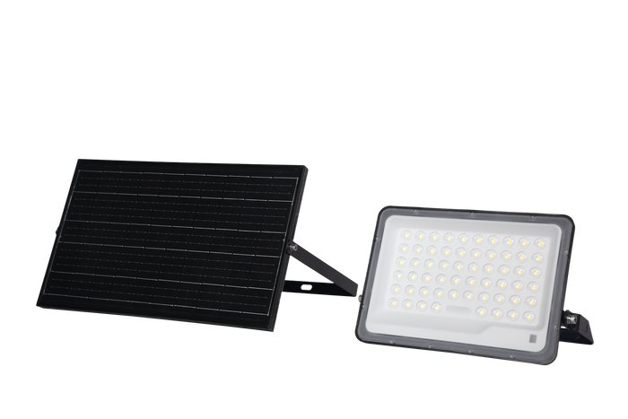Proyector LED Solar 200W con Tecnología 3CCT y Panel de 5V/15W Proyector LED Solar 200W con Tecnología 3CCT y Panel de 5V/15W