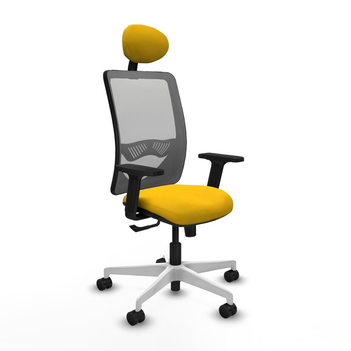 PIQUERAS Y CRESPO Silla de oficina Zulema con mecanismo Sincro, Amarillo y Gris PIQUERAS Y CRESPO Silla de oficina Zulema con mecanismo Sincro, Amarillo y Gris