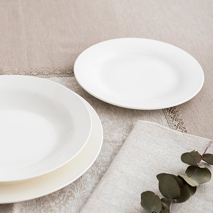 Bidasoa Plato Postre Porcelana Lis 20 cm Blanco