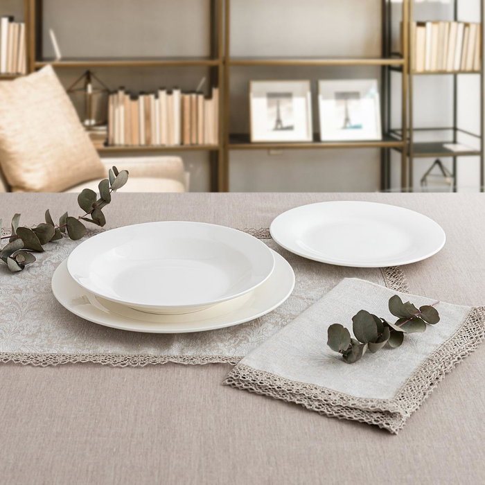 Bidasoa Plato Postre Porcelana Lis 20 cm Blanco