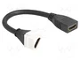 DeLOCK 90326 Cable HDMI Hembra a Hembra 8K 60 Hz 20 cm Negro/Blanco