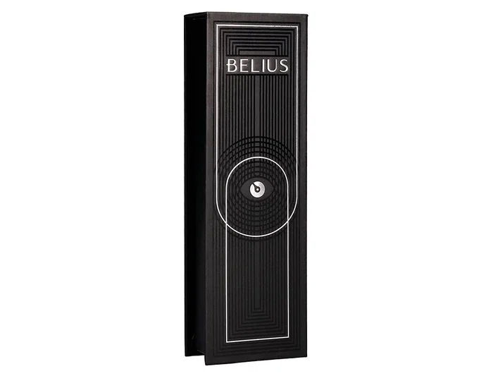 Belius Bolígrafo Turbo Aluminio Textura Punteada Negro y Plateado Tinta Azul Caja Diseño