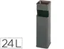 Sie Cenicero papelera 403 gris metalico 66x19x19 cm capacidad 24 litros