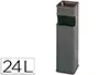 Sie Cenicero papelera 403 gris metalico 66x19x19 cm capacidad 24 litros
