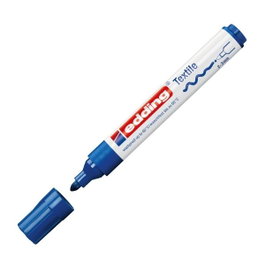 Edding Marcador permanente especial tela 4500 punta conica azul