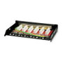 ROLINE Mini-Patchpanel Cat.6A, 6x RJ45, 0.5HE, Negro