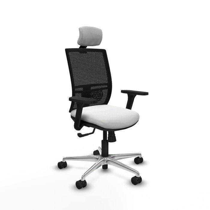 PIQUERAS Y CRESPO Silla de oficina Yunquera con mecanismo Sincro, Blanco y Negro PIQUERAS Y CRESPO Silla de oficina Yunquera con mecanismo Sincro, Blanco y Negro