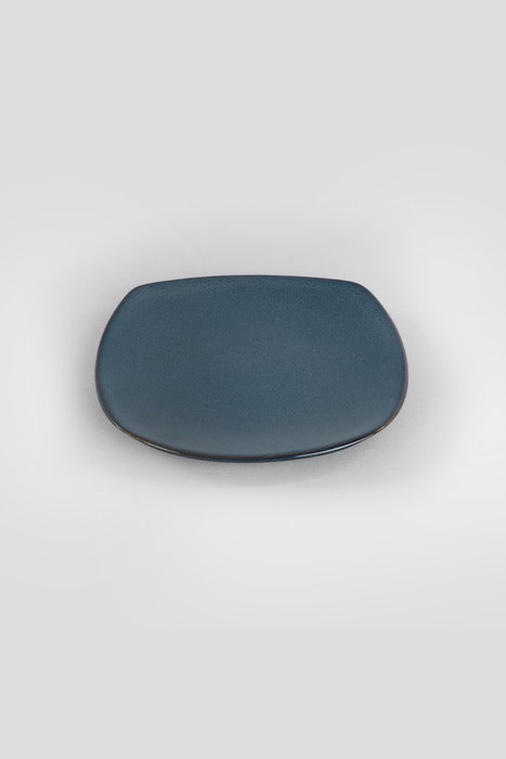 Hermia ST001106FQ08A000000MAYD100 Juego de Platos de Postre de Cerámica Azul Oscuro 22x22x2.3 cm (6 Piezas)