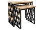 DKD Home Decor Set de 2 Mesitas Auxiliares de Madera Estilo Industrial