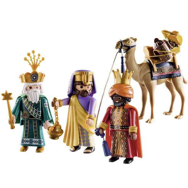 Playmobil Figuras Reyes Magos Christmas Navidad Set de Juguete