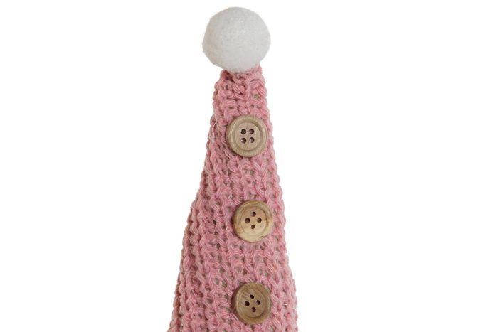 DKD Home Decor Decoracion Colgante Rosa Blanco 6 x 33 x 8 cm (12 Unidades)