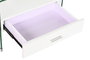 DKD Home Decor Mesita de Noche Moderno Blanco Transparente Cristal y MDF Glass 20 40 x 50 x 45.5 cm