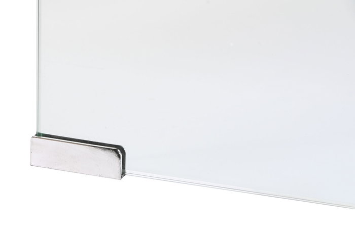 DKD Home Decor Mesita de Noche Moderno Blanco Transparente Cristal y MDF Glass 20 40 x 50 x 45.5 cm