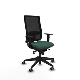 PIQUERAS Y CRESPO Silla de oficina Horna con mecanismo Sincro, Verde botella y Negro