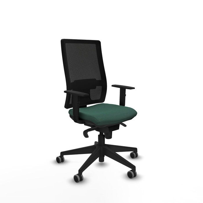 PIQUERAS Y CRESPO Silla de oficina Horna con mecanismo Sincro, Verde botella y Negro PIQUERAS Y CRESPO Silla de oficina Horna con mecanismo Sincro, Verde botella y Negro