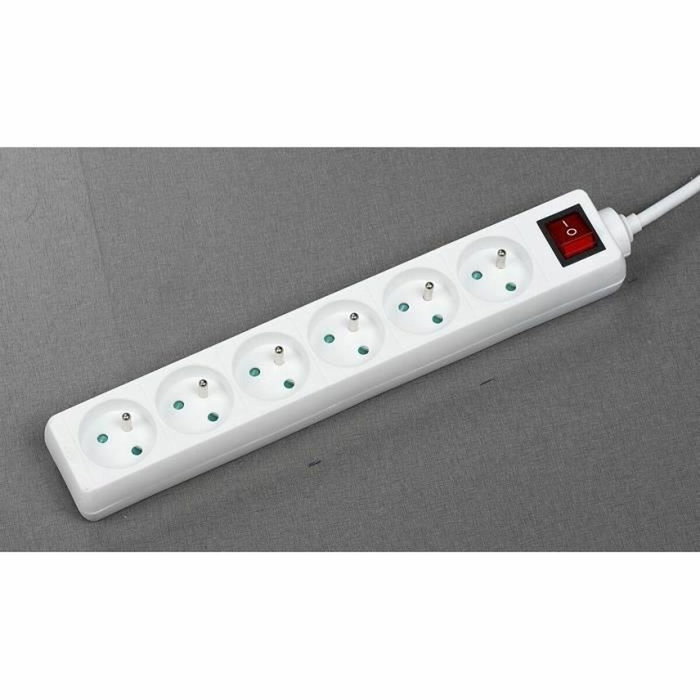 AUCUNE Unidad doméstica de 6 enchufes con interruptor y protección infantil AUCUNE Unidad doméstica de 6 enchufes con interruptor y protección infantil