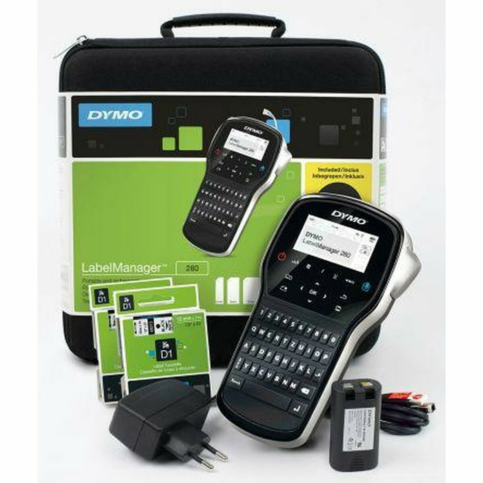 Dymo LabelManager 280 Kitcase con Teclado QWERTY y Etiquetas D1 Dymo LabelManager 280 Kitcase con Teclado QWERTY y Etiquetas D1