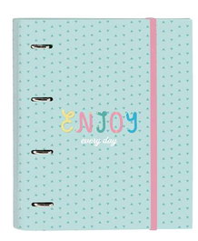 Carpeta de anillas BlackFit8 Enjoy Verde 27 x 32 x 3.5 cm