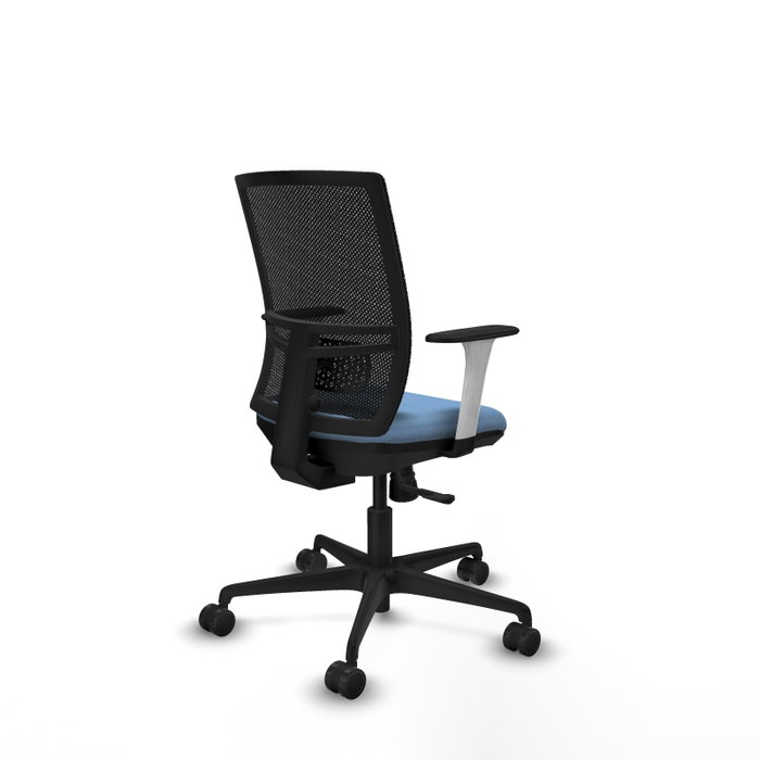 PIQUERAS Y CRESPO Silla de oficina Yunquera con mecanismo Sincro, Azul cielo y Negro