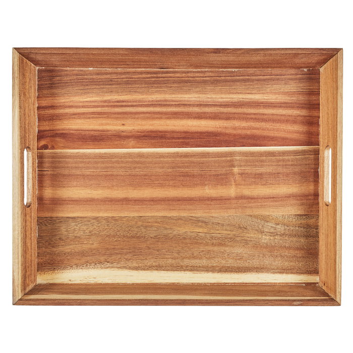 Home Deco Factory Bandeja con Asas Acacia 42x33 cm