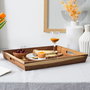 Home Deco Factory Bandeja con Asas Acacia 42x33 cm