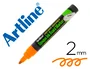 Rotulador Artline Pizarra Epd-4 Color Naranja Fluorescente Opaque Ink Board Punta Redonda 2 mm 12 unidades