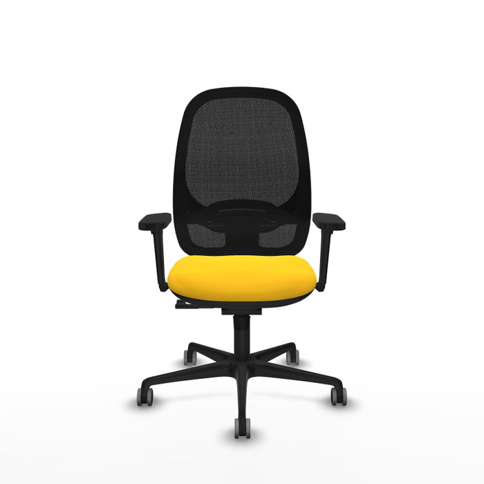 PIQUERAS Y CRESPO Silla de oficina Cilanco con mecanismo Sincro, Amarillo y Negro