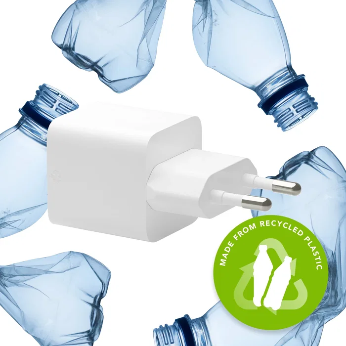 Dbramante1928 Adaptador de Corriente 30W PD QC con Puerto USB-C 24 Pines Blanco para Europa CH30EUWH7097