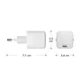 Dbramante1928 Adaptador de Corriente 30W PD QC con Puerto USB-C 24 Pines Blanco para Europa CH30EUWH7097