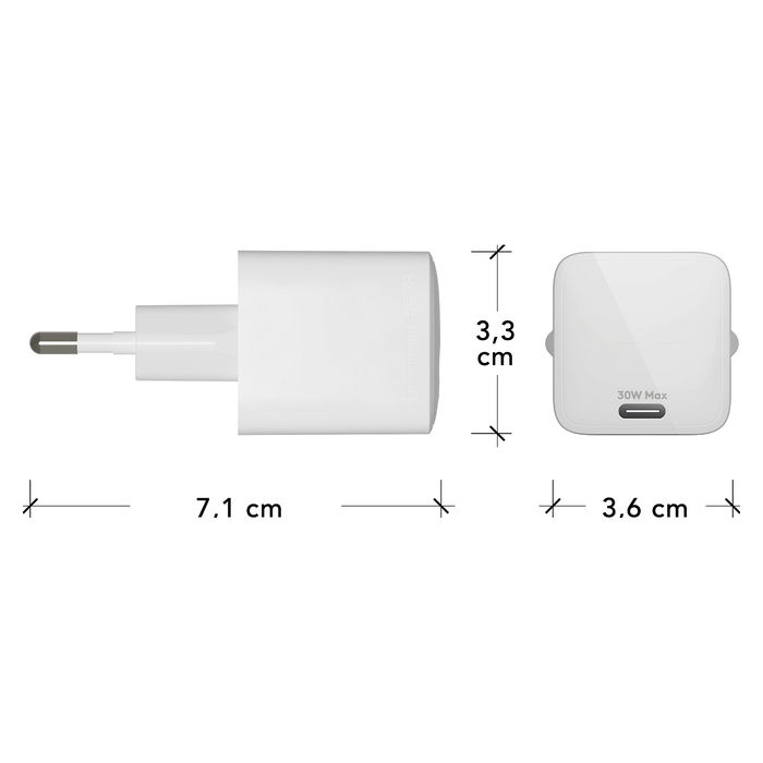 dbramante1928 Cargador de Pared USB-C 30W para UE dbramante1928 Cargador de Pared USB-C 30W para UE