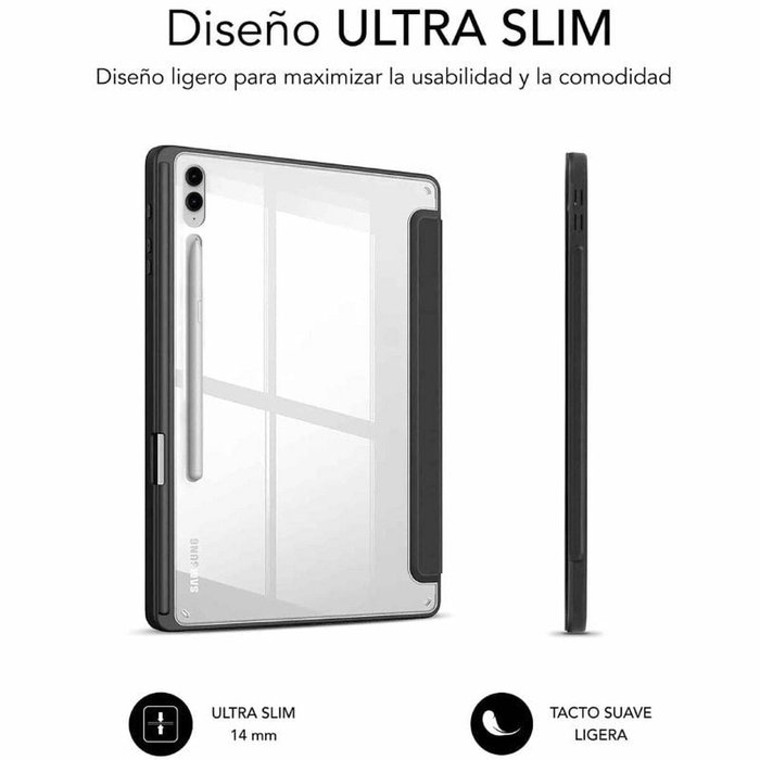 Subblim Funda Clear Shock Case para Samsung Galaxy Tab S9+/S9 FE+ 12,4 pulgadas, Negro y Transparente Subblim Funda Clear Shock Case para Samsung Galaxy Tab S9+/S9 FE+ 12,4 pulgadas, Negro y Transparente
