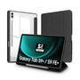 Subblim Funda Clear Shock Case para Samsung Galaxy Tab S9+/S9 FE+ 12,4 pulgadas, Negro y Transparente