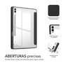 Subblim Funda Clear Shock Case para Samsung Galaxy Tab S9+/S9 FE+ 12,4 pulgadas, Negro y Transparente
